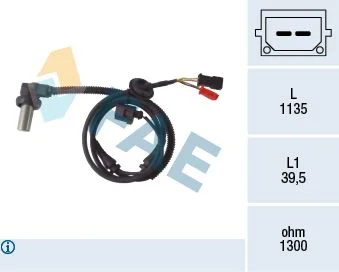Sensor, velocidade da roda FAE 78085
