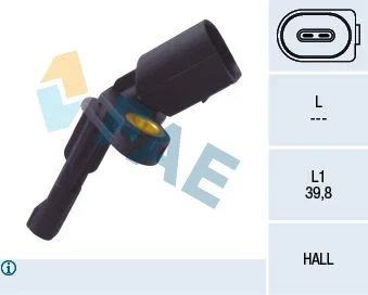 Sensor, velocidade da roda FAE 78101