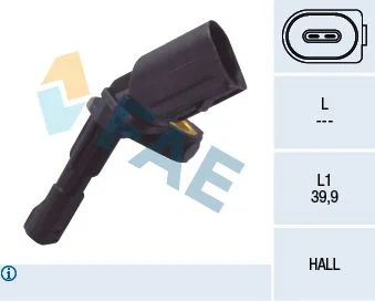 Sensor, velocidade da roda FAE 78102