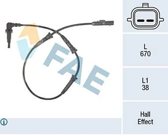 Sensor, wheel speed FAE 78314