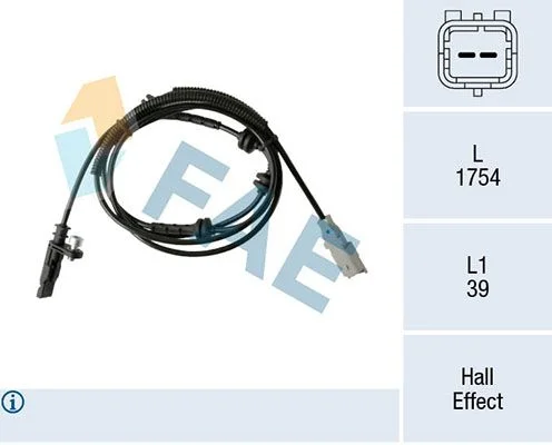 Sensor, wheel speed FAE 78517