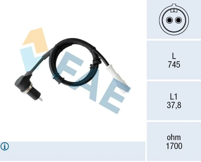 Sensor, wheel speed FAE 78555