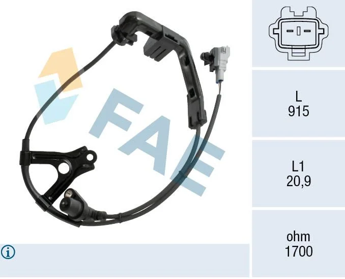 Sensor, velocidade da roda FAE 78578