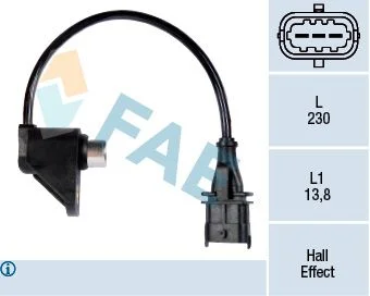 Sensor, posição do comando de válvulas FAE 79229