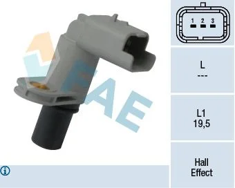 Sensor, posição do comando de válvulas FAE 79307
