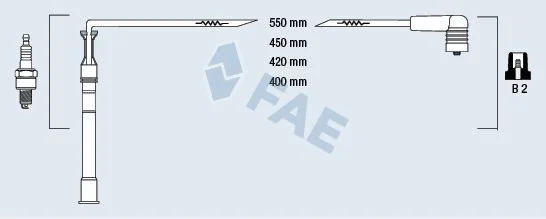 Conjunto de cabos de ignição FAE 85991