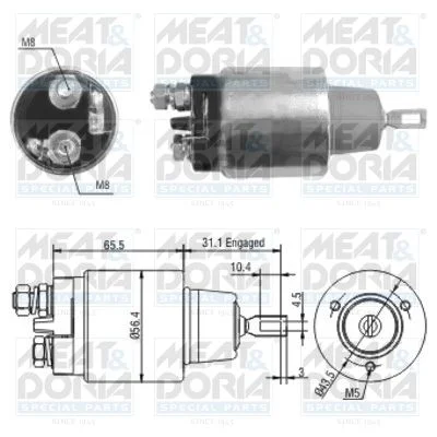 Solenoid Switch, starter MEAT & DORIA 46109
