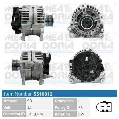 Alternador MEAT & DORIA 5510012