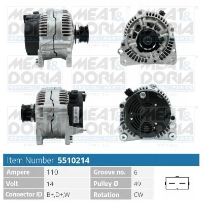 Alternador MEAT & DORIA 5510214