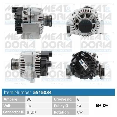Alternador MEAT & DORIA 5515034