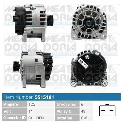 Alternador MEAT & DORIA 5515181