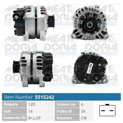 Alternador MEAT & DORIA 5515242