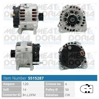 Alternador MEAT & DORIA 5515287