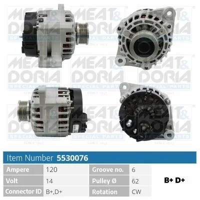 Alternador MEAT & DORIA 5530076