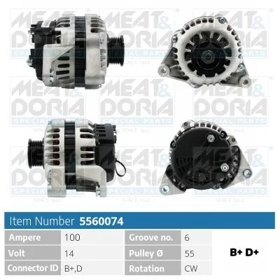 Alternador MEAT & DORIA 5560074