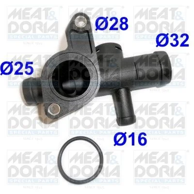 Flange do líquido de arrefecimento MEAT & DORIA 93150