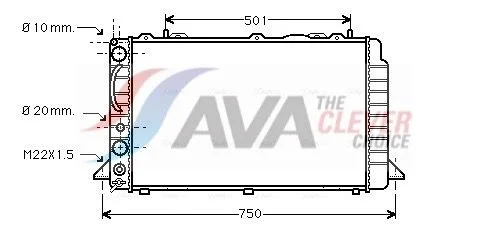 Radiator, engine cooling ava clever choice AIA2089