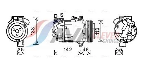 Compressor, air conditioning AVA BWAK390