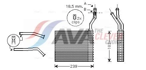 Heat Exchanger, interior heating AVA FDA6364