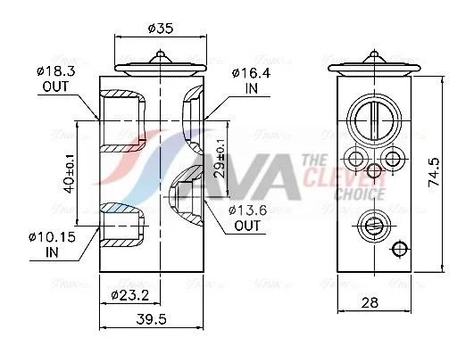 Expansion Valve, air conditioning AVA Clever Choice RT1683