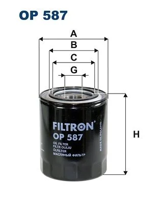 Filtro de Óleo FILTRON OP 587