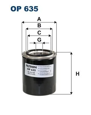 Oil Filter FILTRON OP 635