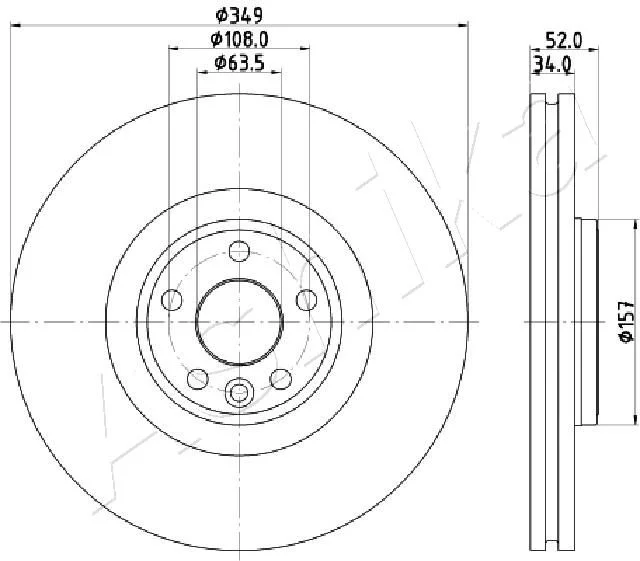 Brake Disc ASHIKA 60-0L-L17