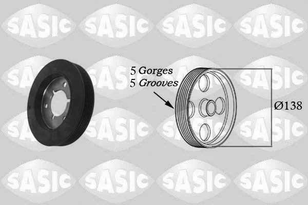 Belt Pulley, crankshaft SASIC 2150009