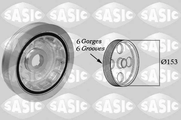 Belt Pulley, crankshaft SASIC 2150072