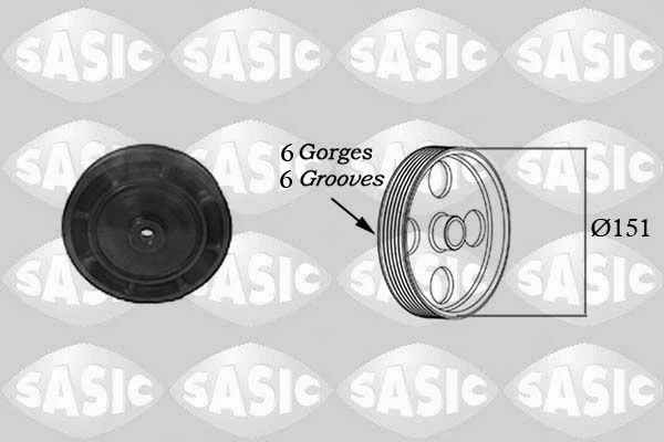 Belt Pulley, crankshaft SASIC 2154006