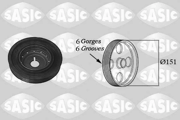 Belt Pulley, crankshaft SASIC 2154011