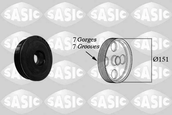 Polia da correia, virabrequim SASIC 2154018
