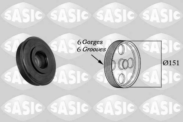 Belt Pulley, crankshaft SASIC 2154020