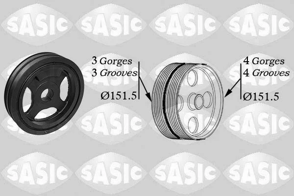 Belt Pulley, crankshaft SASIC 2154027