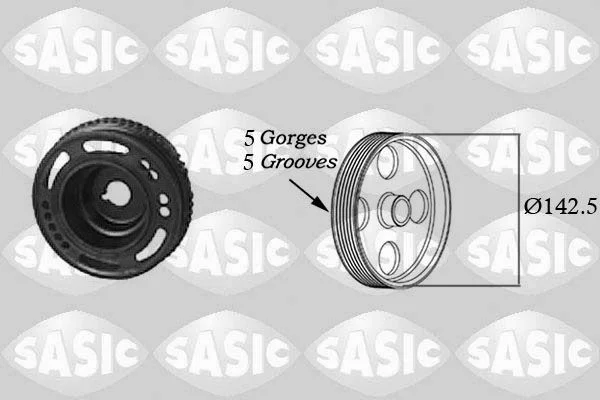 Belt Pulley, crankshaft SASIC 2156013