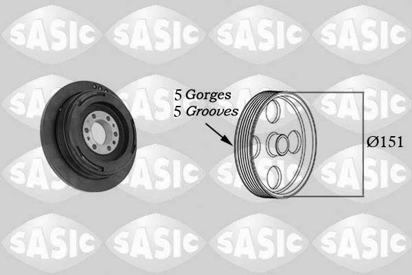 Belt Pulley, crankshaft SASIC 2156080