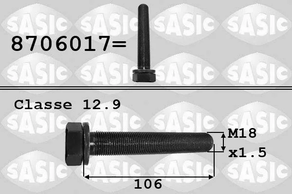 Parafuso da polia SASIC 8706017