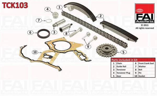 Kit de corrente de distribuição FAI AutoParts TCK103