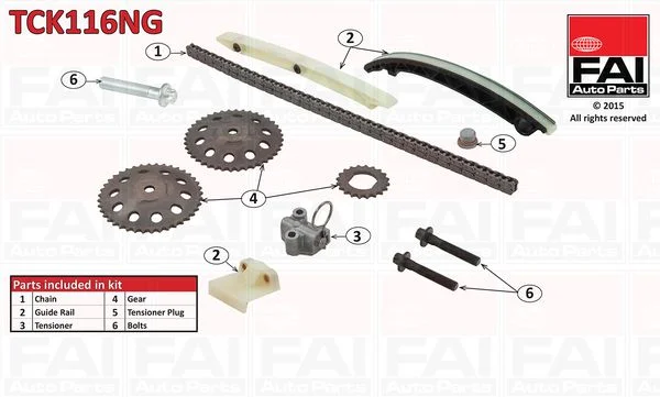 Paskirstymo grandinės komplektas FAI AutoParts TCK116NG
