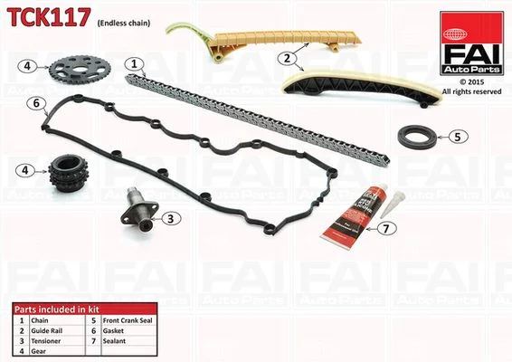 Kit de corrente de distribuição FAI AutoParts TCK117