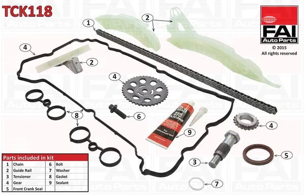 Paskirstymo grandinės komplektas FAI AutoParts TCK118