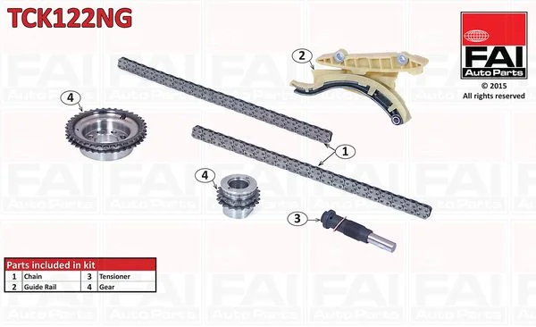 Kit de corrente de distribuição FAI AutoParts TCK122NG