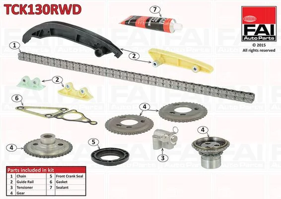 Paskirstymo grandinės komplektas FAI AutoParts TCK130RWD