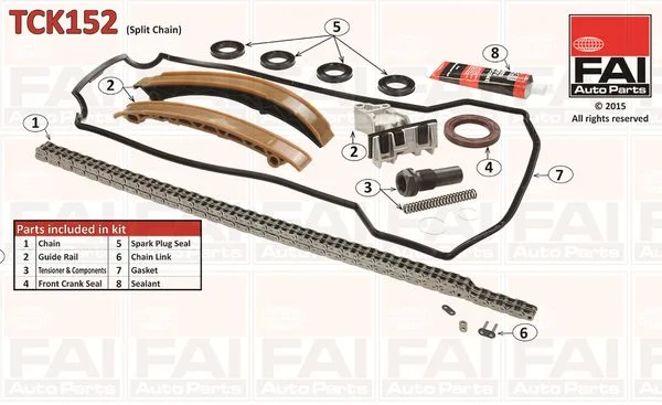 Paskirstymo grandinės komplektas FAI AutoParts TCK152