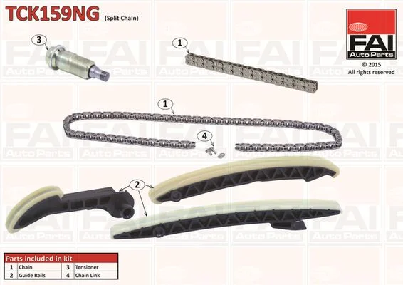 Kit de corrente de distribuição FAI AutoParts TCK159NG