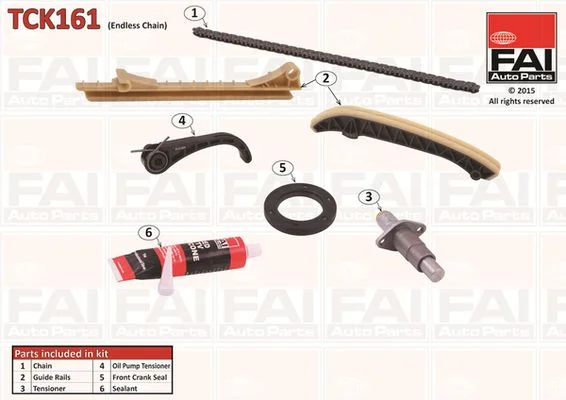 Paskirstymo grandinės komplektas FAI AutoParts TCK161