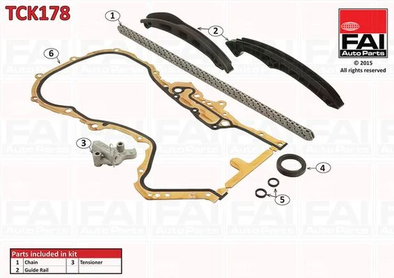 Paskirstymo grandinės komplektas FAI AutoParts TCK178