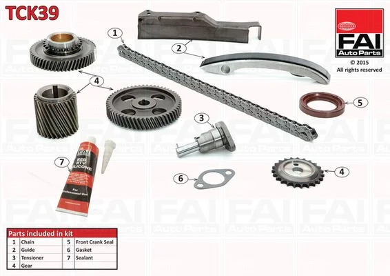 Paskirstymo grandinės komplektas fai autoparts TCK39