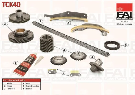 Paskirstymo grandinės komplektas FAI AutoParts TCK40