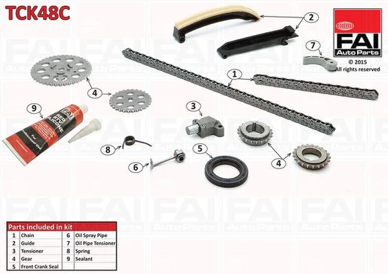 Kit de corrente de distribuição FAI AutoParts TCK48C
